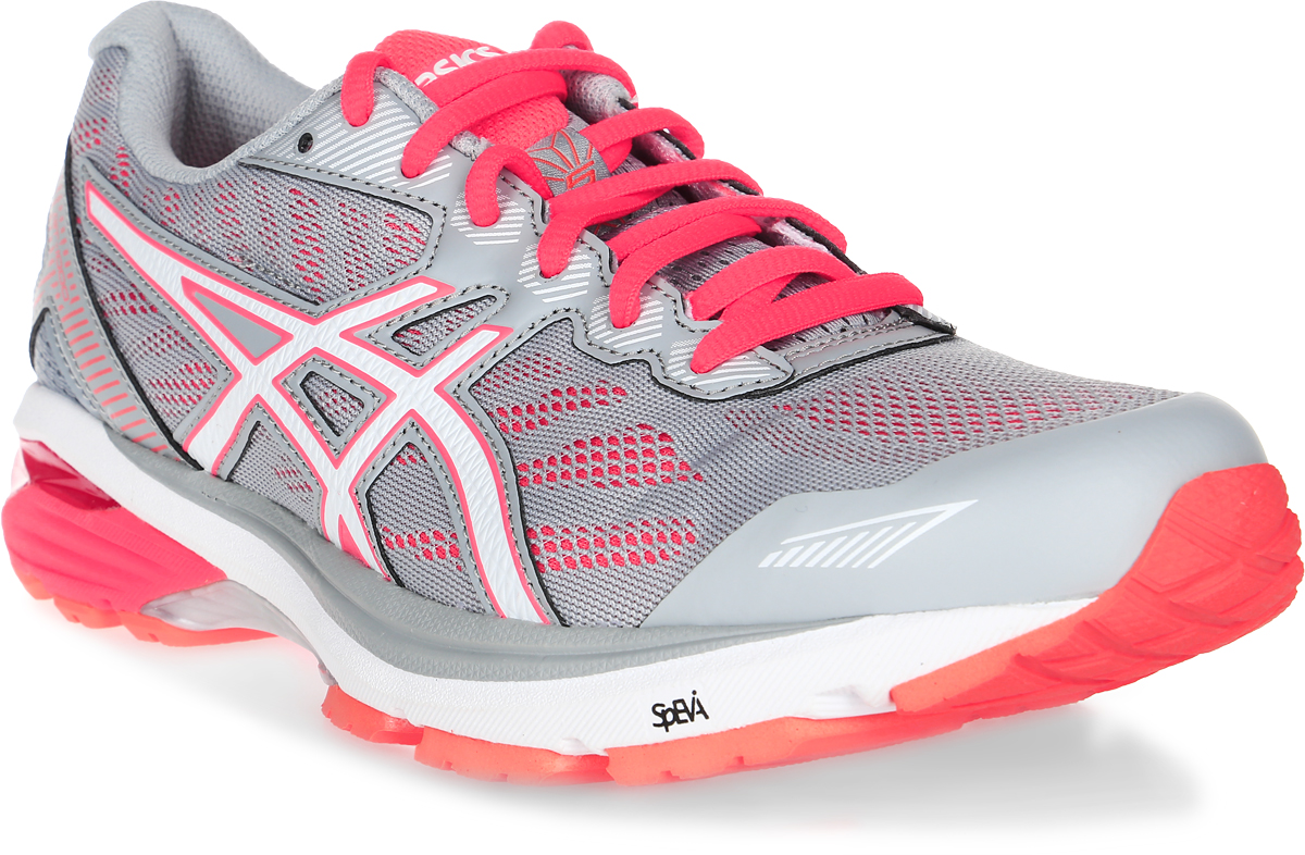 Кроссовки для бега женские Asics GT-1000 5, цвет: серый, оранжевый. T6A8N-9601. Размер 6 (35,5)T6A8N-9601 Кроссовки для бега женские Asics GT-1000 5, цвет: серый, оранжевый. T6A8N-9601. Размер 6 (35,5)T6A8N-9601Стильные женские кроссовки GT-1000 5 от Asics - идеальная обувь для бега на длинные и короткие дистанции. Верх модели выполнен из сетчатого текстиля и искусственной кожи. Внутренняя поверхность из текстиля не натирает. Стелька из материала ЭВА с текстильной поверхностью комфортна при движении. Классическая шнуровка надежно зафиксирует изделие на ноге. Двухслойная упругая средняя подошва с технологией SpEVA обеспечивает дополнительнуюамортизацию. Пластиковый литой элемент Trusstic в средней части подошвы препятствуетскручиванию стопы. Вставка в промежуточной подошве из термостойкого геля на силиконовойоснове значительно уменьшает нагрузку на пятку, колени и позвоночник спортсмена, снижаявозможность получения травмы. Система I.G.S. выполняет функцию амортизации, обеспечиваетзащиту от чрезмерной пронации и скручивания стопы, поддерживает свод стопы, защищает ее отнежелательных боковых движений, увеличивает энергию отталкивания бегуна.Технология промежуточной подошвы Duomax с двойной плотностью предназначена дляповышения поддержки и стабильности. Подошва оснащена рифлением.