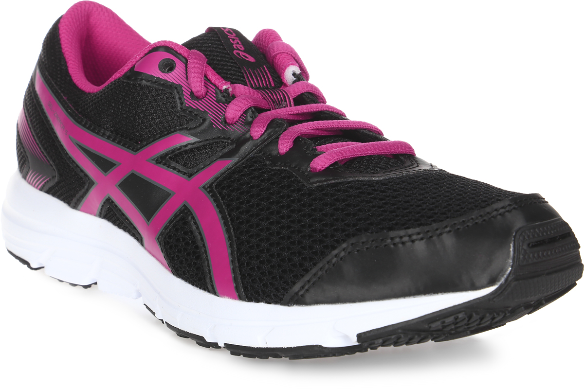 Кроссовки для девочки Asics Gel-Zaraca 5 Gs, цвет: черный, розовый. C635N-9017. Размер 6H (38)C635N-9017 Кроссовки для девочки Asics Gel-Zaraca 5 Gs, цвет: черный, розовый. C635N-9017. Размер 6H (38)C635N-9017Легкие и удобные беговые кроссовки Asics Gel-Zaraca 5 Gs займут достойное место в спортивном гардеробе вашего ребенка. Верх кроссовка выполнен из прочной дышащей сетки Gill Mesh, которая обеспечивает оптимальный микроклимат внутри обуви. Удобная колодка California позволяет создать стабильность и комфорт. Система амортизации Asics Gel в пятке снижает нагрузку на стопу, колени и позвоночник ребенка. Съемные стельки из мягкого ЭВА-материала просты в уходе и при необходимости их можно заменить на ортопедические.