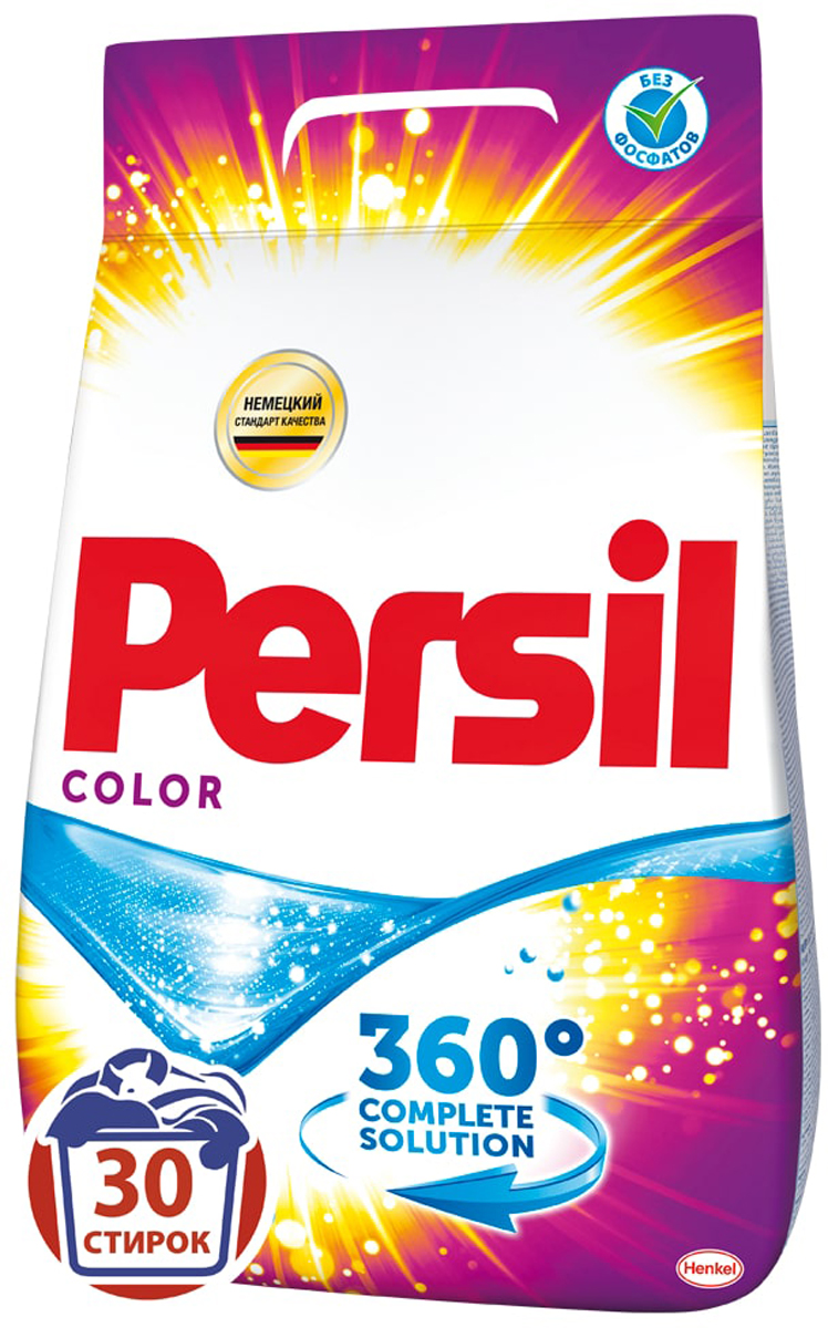 Стиральный порошок Persil Колор 4,5 кг935074 Стиральный порошок Persil Колор 4,5 кг935074Persil Color - стиральный порошок с сильной формулой, которая содержит активные капсулы пятновыводителя. Капсулы пятновыводителя быстро растворяются в воде и начинают действовать на пятно уже в самом начале стирки. Благодаря специальной формуле Persil Color отлично удаляет даже сложные пятна, а специальные цветозащитные компоненты сохраняют яркие цвета ткани. Persil Color для безупречной чистоты Вашего белья.Состав: 5-15% анионные ПАВ; Товар сертифицирован.