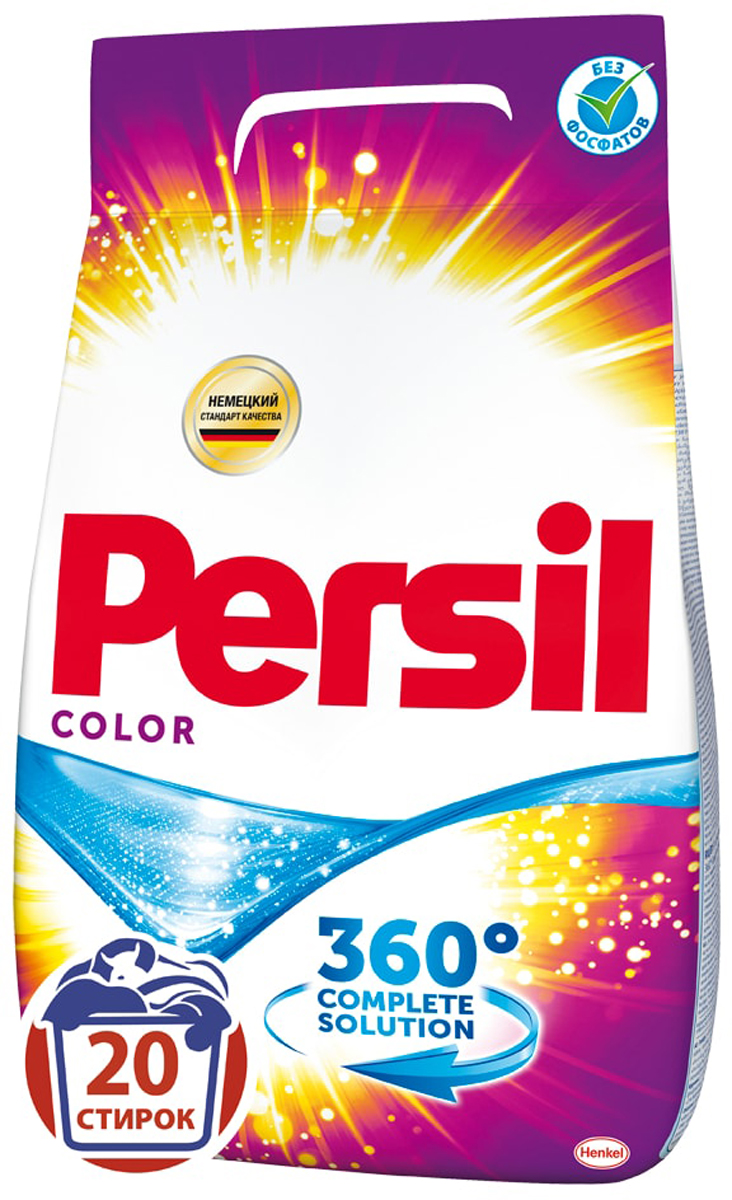 Стиральный порошок Persil Color, 3 кг902492_ Стиральный порошок Persil Color, 3 кг902492_Стиральный порошок Persil Color - это стиральный порошок с инновационной формулой, которая содержит активные капсулы пятновыводителя. Эти капсулы быстро растворяются в воде и начинают действовать на пятно уже в самом начале стирки. Благодаря эксклюзивному компоненту, Persil Colorотлично удаляет даже сложные пятна, а специальные цветозащитные компоненты сохраняют яркие цвета ткани. Кроме того, он делает белье белоснежным и придает ему свежий аромат. Подходит для стирки цветных и белых изделий из х/б, льняных, синтетических тканей и тканей из смешанных волокон в стиральных машинах-автоматах в воде любой жесткости. Состав: 5-15% анионные ПАВ, кислородсодержащий отбеливатель, Товар сертифицирован.