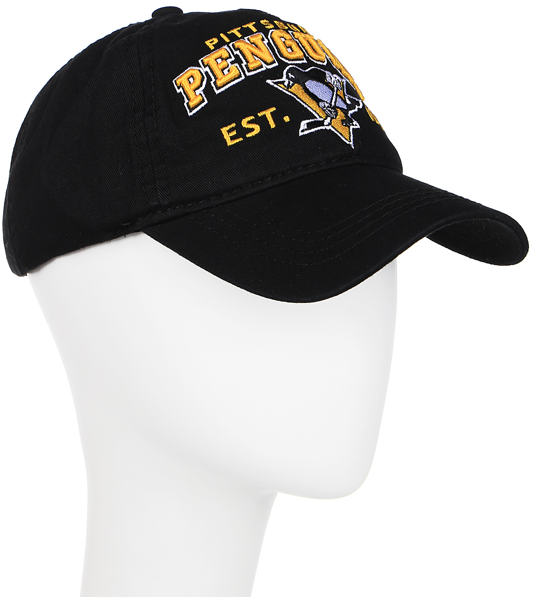 Бейсболка детская NHL Pittsburg Penguins, цвет: черный. 29038. Размер S/M (52/54)29038 Бейсболка детская NHL Pittsburg Penguins, цвет: черный. 29038. Размер S/M (52/54)29038Практичная и удобная бейсболка NHL Pittsburg Penguins, выполненная из высококачественного хлопка, идеально подойдет вашему ребенку для активного отдыха и обеспечит надежную защиту головы от солнца. Бейсболка дополнена широким твердым козырьком и оформлена контрастной прострочкой, и вышивкой в виде эмблемы профессиональной хоккейной команды Pittsburg Penguins, а также вышитыми надписями. Кепка имеет перфорацию, обеспечивающую необходимую вентиляцию. Объем изделия регулируется металлическим фиксатором. Такая бейсболка станет отличным аксессуаром для занятий спортом или дополнит повседневный образ вашего ребенка.