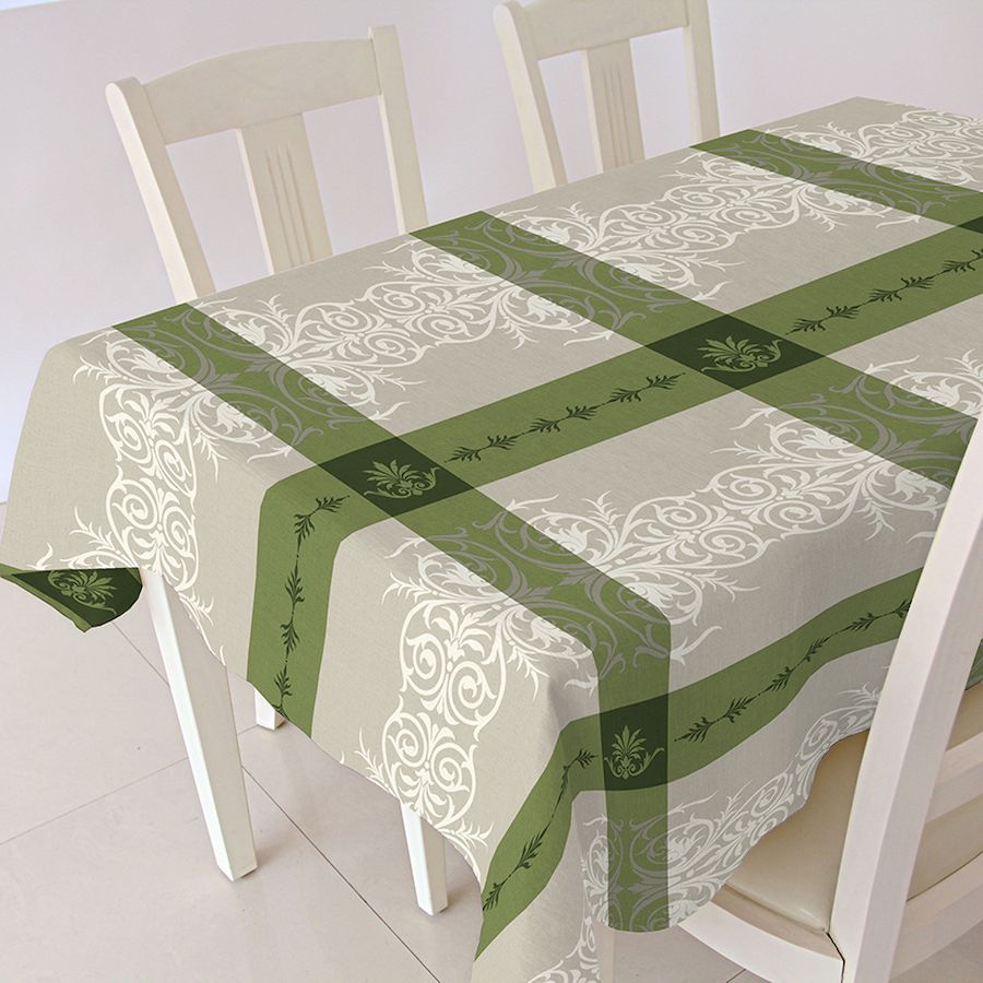 Скатерть Protec Textil Alba. Анет, прямоугольная, цвет: зеленый, 140 х 180 см
