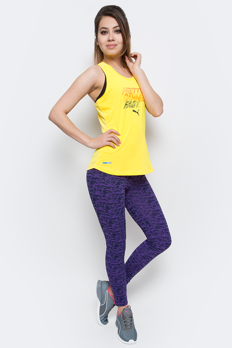 Леггинсы женские Puma Summer Aop Leggings, цвет: фиолетовый. 59076929. Размер L (46/48)59076929 Леггинсы женские Puma Summer Aop Leggings, цвет: фиолетовый. 59076929. Размер L (46/48)59076929Удобные и элегантные женские леггинсы Puma Summer Aop Leggings идеально подчеркнут достоинства вашей фигуры благодаря эластичному поясу и плотному прилеганию. Выполнены из высококачественного материала. Изделие украшает графический резиновый принт и вышитый фирменный логотип PUMA.