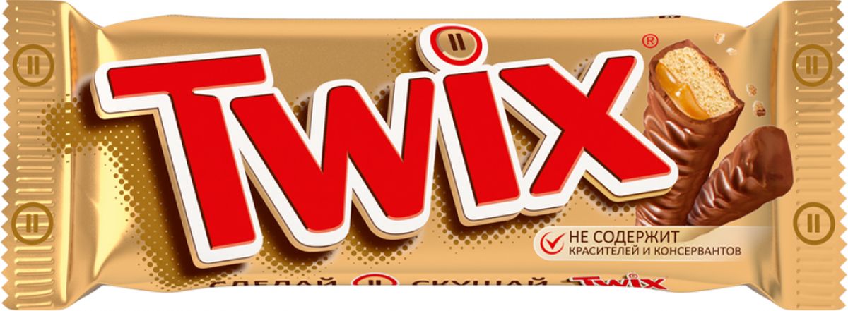 Twix шоколадный батончик, 55 г0079006026 Twix шоколадный батончик, 55 г0079006026Шоколадные батончики Twix - это хрустящее печенье, густая карамель и великолепный молочный шоколад. Чаепитие с Twix в компании коллег, друзей или родных - отличное способ провести свободное время. Сделай паузу - скушай Twix.