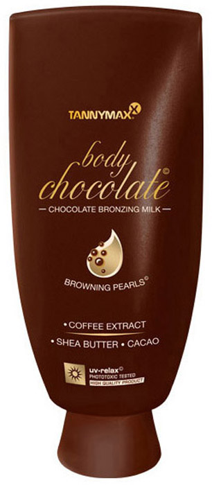 Tannymaxx Молочко-ускоритель для загара Body Chocolate Body Chocolate Bronzing, с усиленными бронзаторами и гранулами масла какао, 200 мл1625 Tannymaxx Молочко-ускоритель для загара Body Chocolate Body Chocolate Bronzing, с усиленными бронзаторами и гранулами масла какао, 200 мл1625Крема серии Body Chocolate балуют Вашу кожу ценными ингредиентами, доставляя истинное наслаждение для чувств. Нежные гранулы с маслом какао тают на Вашей коже, оставляя восхитительный аромат шоколада, а также дарят красивый оттенок загара на солнце или в солярии. Комплекс масла какао и Алоэ вера, масла ши оказывает регенерирующее действие, увлажняет кожу, способствуя получению ровного загара. Экстракт зеленого кофе тонизирует кожу, делает ее гладкой.Подходит для чувствительной кожи. Для лица и тела. Содержит усиленные бронзаторы (эритрулоза, карамель, ДГА), которые придают коже еще более темный шоколадный оттенок.