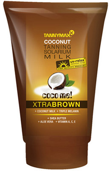 Tannymaxx Молочко-ускоритель для коричневого загара Classic Brown Coconut Milk, с натуральным бронзатором двойного действия, 50 мл молочко для загара в солярии tannymax body chocolate bronzing milk 200 мл