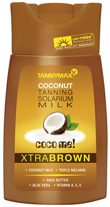 Tannymaxx Молочко-ускоритель для коричневого загара Classic Brown Coconut Milk, с натуральным бронзатором двойного действия, 200 мл