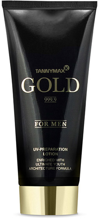 Tannymaxx Гель-ускоритель загара для мужчин Gold 999,9 For Men UV-Preparation, с инновационным комплексом активных веществ Ultimate Youth Architect Formula, 200 мл