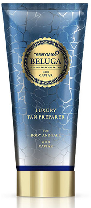 Tannymaxx Крем-ускоритель для загара Beluga Luxury Tan Preparer, без бронзаторов с экстрактом икры и инновационной формулой TMX Hydro Complex, 200 мл