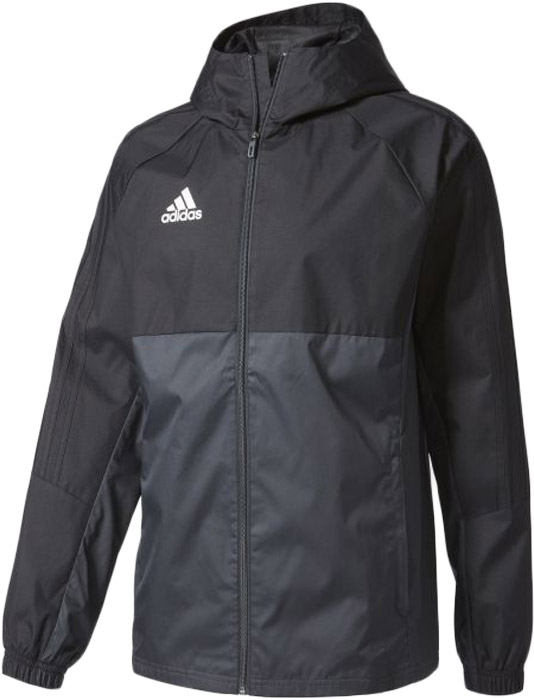 Ветровка мужская Adidas Tiro17 Rain Jkt, цвет: черный, серый. AY2889. Размер XL (56/58)AY2889 Ветровка мужская Adidas Tiro17 Rain Jkt, цвет: черный, серый. AY2889. Размер XL (56/58)AY2889Ветровка мужская на Adidas выполнена из полиэстера. Модель с длинными рукавами и капюшоном застегивается на молнию, имеются два боковых кармана на молнии и эластичные манжеты на рукавах. Модель оформлена логотипом бренда.