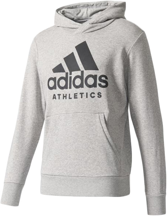 Худи мужское Adidas Sid Branded P/O, цвет: серый. B47375. Размер XL (56/58)B47375 Худи мужское Adidas Sid Branded P/O, цвет: серый. B47375. Размер XL (56/58)B47375Мужское худи Adidas с длинными рукавами и капюшоном изготовлено из хлопка с добавлением эластана. Спереди расположен карман-кенгуру. Модель дополнена спереди логотипом бренда.