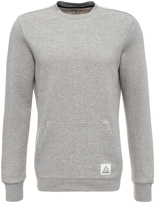 Свитшот мужской Reebok Cs Crew Sweat, цвет: серый. BP8461. Размер M (48/50)BP8461 Свитшот мужской Reebok Cs Crew Sweat, цвет: серый. BP8461. Размер M (48/50)BP8461Мужской свитшот Reebok выполнен из хлопка с добавлением полиэстера. Модель с круглым вырезом горловины и длинными стандартными рукавами. Манжеты, горловина и подол оформлены трикотажной резинкой. Свободный крой не сковывает движения, а теплый флис создает ощущение уюта. Графические элементы спереди и сзади завершают модный дизайн. Свитшот дополнен карманом кенгуру с логотипом бренда.