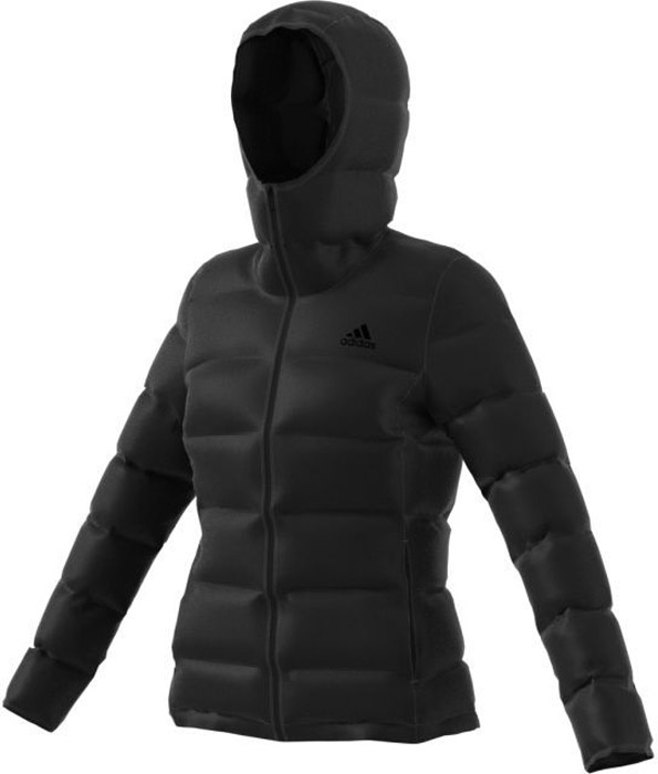 Пуховик женский Adidas W Helionic Ho J, цвет: черный. BQ1935. Размер XS (40/42)BQ1935 Пуховик женский Adidas W Helionic Ho J, цвет: черный. BQ1935. Размер XS (40/42)BQ1935Женский пуховик Adidas с длинными рукавами и несъемным капюшоном выполнен из прочного полиэстера. Наполнитель - натуральный пух и перо. Модель застегивается на застежку-молнию спереди. Изделие дополнено спереди двумя карманами с медиа каналами. Изделие оформлено прострочкой и светоотражающими элементами. Низ модели регулируется при помощи эластичного шнурка.