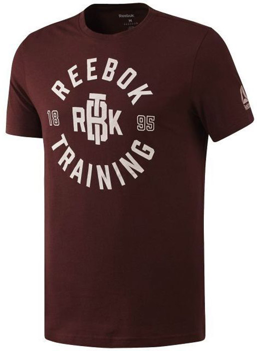 Футболка для фитнеса мужская Reebok Training 189, цвет: бордовый. BQ8429. Размер S (44/46)BQ8429 Футболка для фитнеса мужская Reebok Training 189, цвет: бордовый. BQ8429. Размер S (44/46)BQ8429Футболка мужская Reebok выполнена из натурального хлопка. Эта футболка с круглым воротом и коротким рукавом отлично сидит по фигуре и дарит привычный комфорт. А графический элемент спереди гармонично дополняет элегантный дизайн.