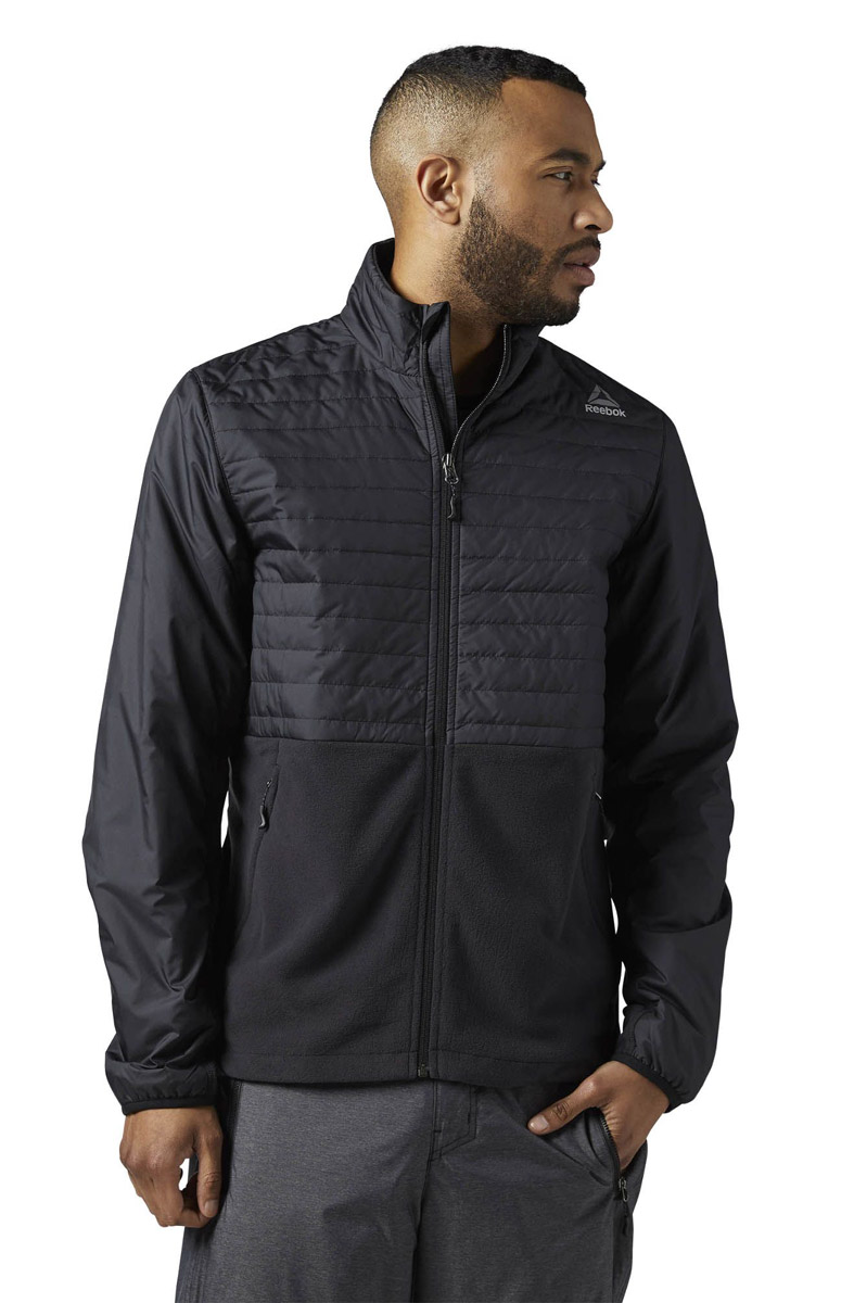 Куртка мужская Reebok Od Cmb Flc Jckt, цвет: черный. BR0457. Размер M (48/50)BR0457 Куртка мужская Reebok Od Cmb Flc Jckt, цвет: черный. BR0457. Размер M (48/50)BR0457Мужская куртка Reebok выполнена из полиэстера и дополнена флисовыми вставками. Высокий воротник и эластичные манжеты для защиты от непогоды и оптимальной посадки. Модель застегивается на застежку-молнию. Спереди расположено два прорезных кармана на молниях. Куртка дополнена логотипом бренда.