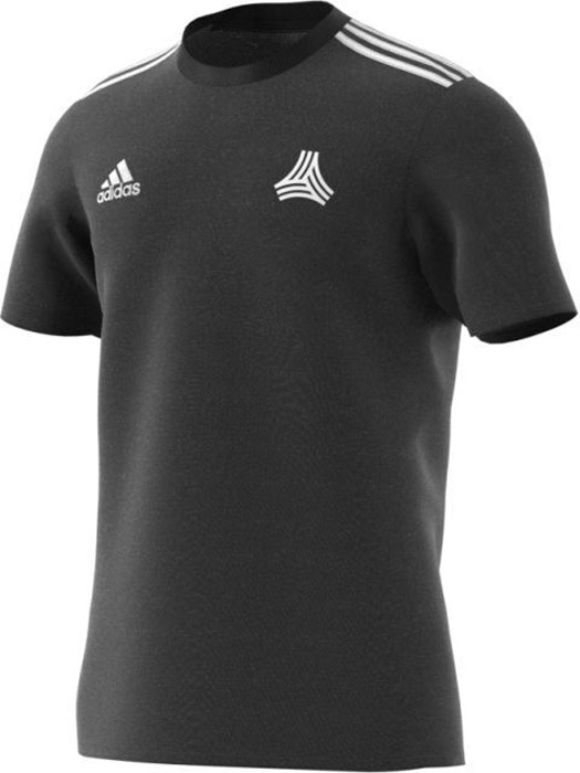 Футболка мужская Adidas Tan Co Tee, цвет: черный. BR8667. Размер XL (56/58)BR8667 Футболка мужская Adidas Tan Co Tee, цвет: черный. BR8667. Размер XL (56/58)BR8667Комфортная мужская футболка от Adidas с короткими рукавами и круглым вырезом горловины выполнена из полиэстера с добавлением натурального хлопка. Модель оформлена - на правой груди логотипом бренда, символом Tango на левой итремя полосками на плечах..