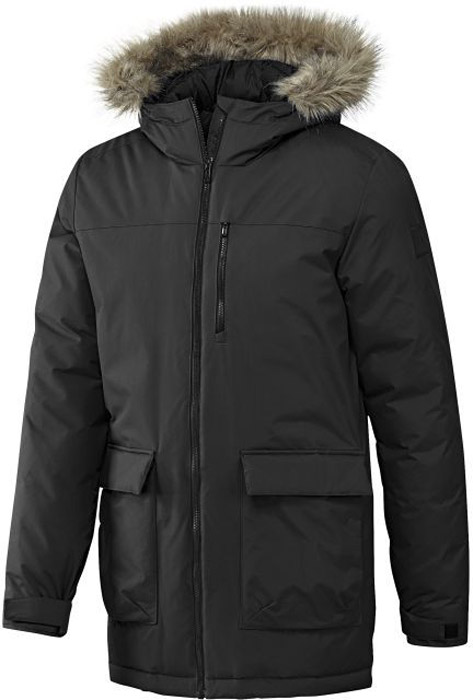 Парка мужская Adidas Xploric Parka, цвет: черный. BS0980. Размер XL (56/58)BS0980 Парка мужская Adidas Xploric Parka, цвет: черный. BS0980. Размер XL (56/58)BS0980Мужской пуховик Adidas выполнен из полиамида. Куртка с несъемным капюшоном застегивается на удобную застежку-молнию спереди. Капюшон дополнен искусственным мехом. Модель имеет два накладных кармана с клапанами и один прорезной карман на застежке-молнии.