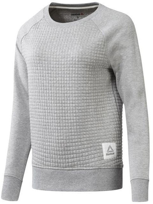 Толстовка женская Reebok El Quilted Crew, цвет: серый. CD9344. Размер S (42/44)CD9344 Толстовка женская Reebok El Quilted Crew, цвет: серый. CD9344. Размер S (42/44)CD9344Толстовка женская Reebok с круглым воротом выполнена из высококачественных материалов. Модель выполнена из стеганной ткани двойного плетения для тепла. Манжеты и низ в рубчик для оптимальной посадки. Гладкие рукава создают контраст. Изделие дополнено логотипом слева снизу.