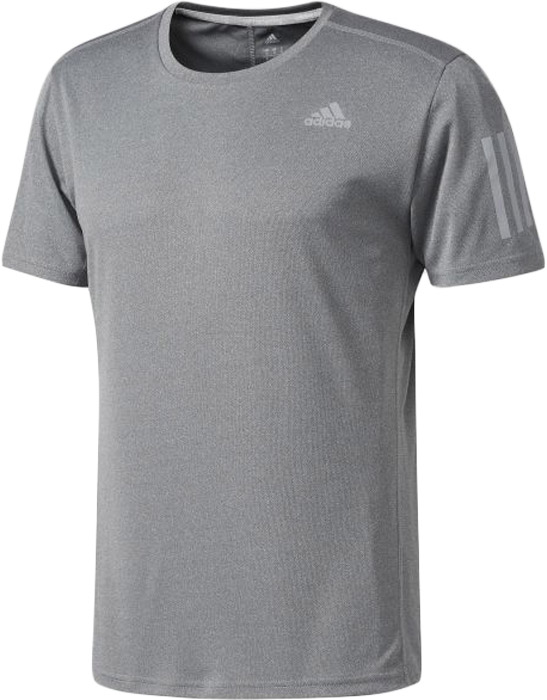 Футболка для бега мужская Adidas Rs Soft Tee M, цвет: темно-серый. S99012. Размер M (48/50)S99012 Футболка для бега мужская Adidas Rs Soft Tee M, цвет: темно-серый. S99012. Размер M (48/50)S99012Мужская футболка для бега Adidas изготовлена из полиэстера. Модель с круглым вырезом горловины и короткими рукавами, дополненасветоотражающими полосками.