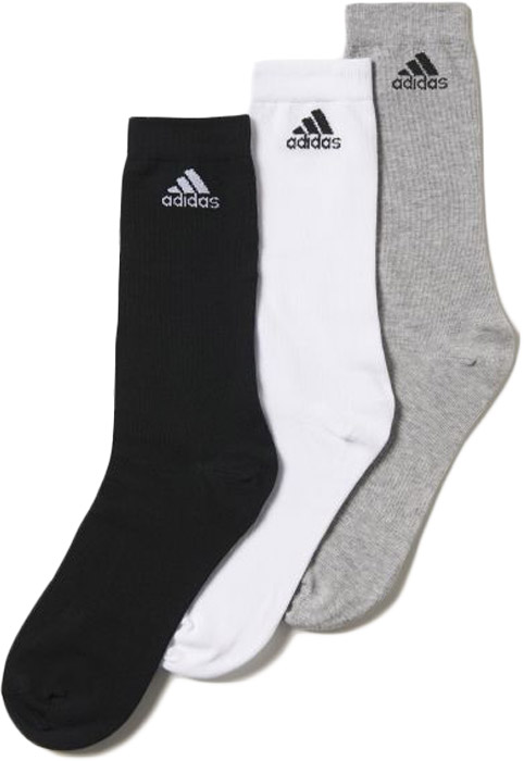 Комплект носков Adidas Per Crew T 3PP, 3 пары, цвет: черный, серый, белый. AA2331. Размер 35/38AA2331 Комплект носков Adidas Per Crew T 3PP, 3 пары, цвет: черный, серый, белый. AA2331. Размер 35/38AA2331Носки Adidas Per Crew T 3PP для серьезных тренировок. Конструция с усилением в области свода стопы. Изготовлены из мягкой и прочной ткани. Классическая длина. Три пары в упаковке.