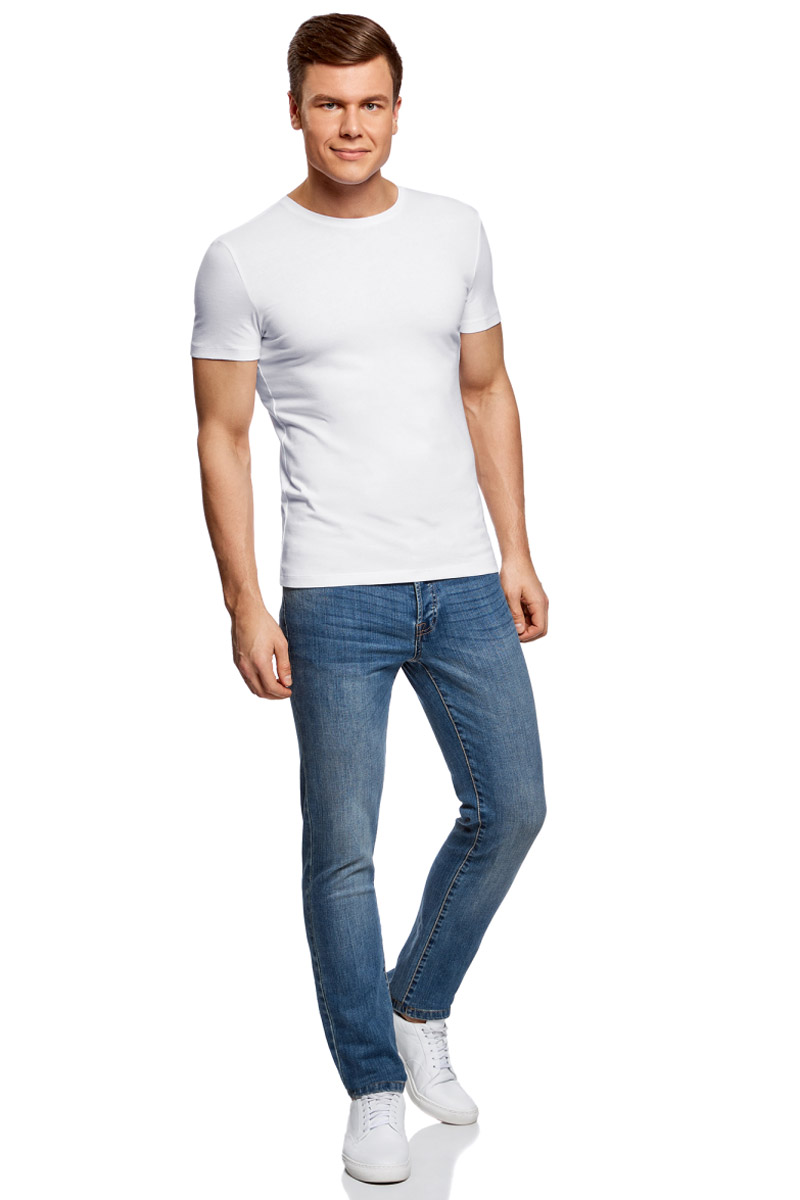 Футболка мужская oodji Basic, цвет: белый. 5B611004M/46737N/1000N. Размер XXL (58/60)5B611004M/46737N/1000N Футболка мужская oodji Basic, цвет: белый. 5B611004M/46737N/1000N. Размер XXL (58/60)5B611004M/46737N/1000NМужская базовая футболка от oodji выполнена из эластичного хлопкового трикотажа. Модель с короткими рукавами и круглым вырезом горловины.