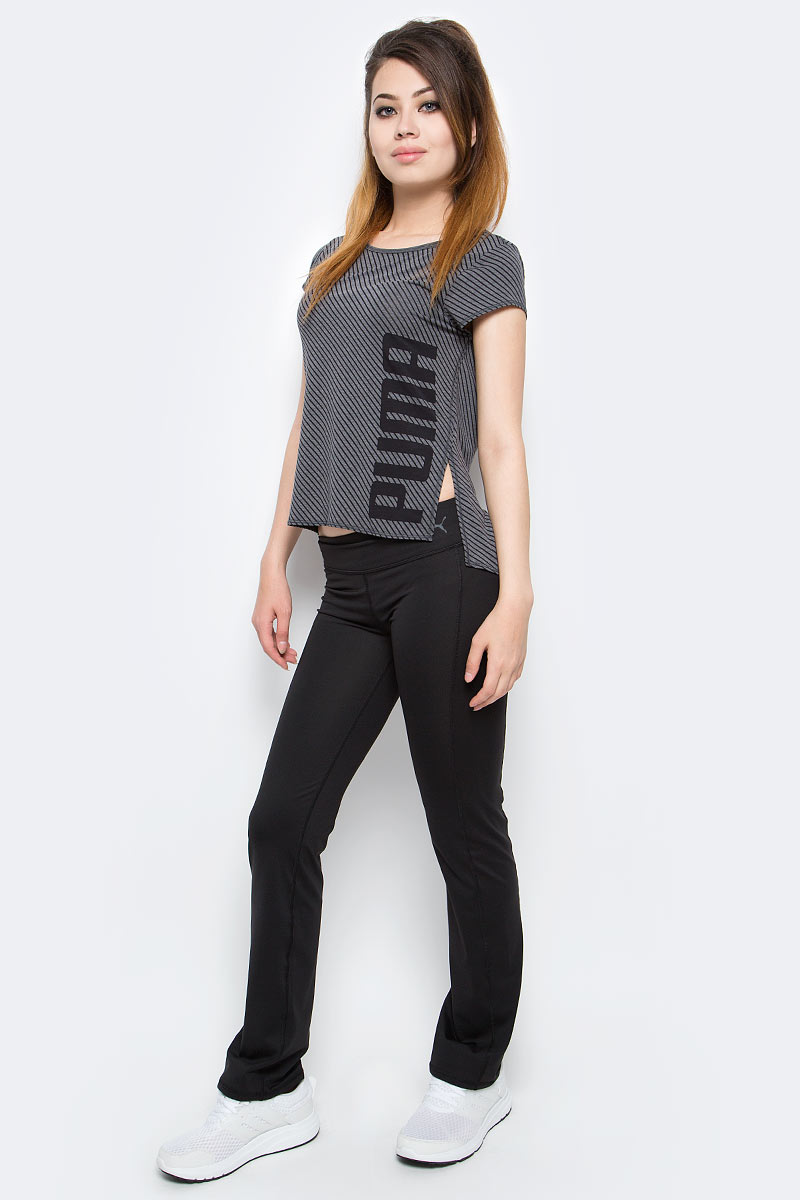 Футболка для танцев женская Puma Dancer Drapey Tee, цвет: черный. 515121_01. Размер XXL (50/52)515121_01 Футболка для танцев женская Puma Dancer Drapey Tee, цвет: черный. 515121_01. Размер XXL (50/52)515121_01Футболка Dancer Drapey Tee отлично подойдет для самых интенсивных тренировок. Оригинальный узор, нанесенный выжиганием, и глубокий вырез на спине не дадут перегреться. Дополнительные удобства создает использование высокофункциональной технологии dryCELL, которая отводит влагу, поддерживает тело сухим и гарантирует комфорт во время активных тренировок и занятий спортом. Благодаря свободному крою и прорезям по бокам ничто не стесняет движений. Футболка легко комбинируется с другими предметами одежды. Она украшена логотипом с надписью PUMA, нанесенным на подол слева сбоку по вертикали.