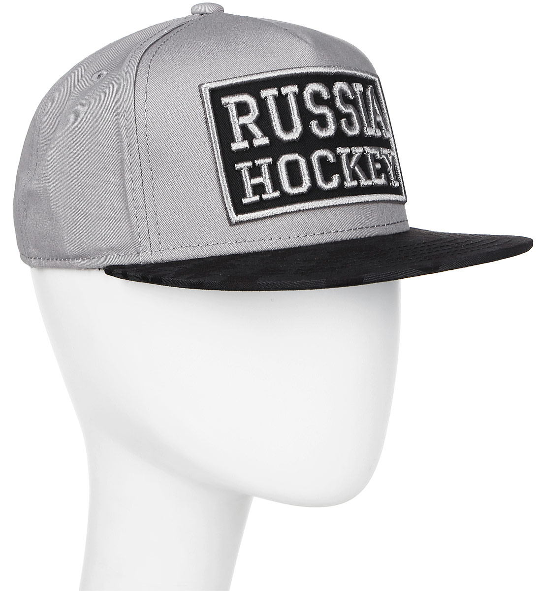 Бейсболка Россия, цвет: серый. 101537. Размер L/XL (55-58)