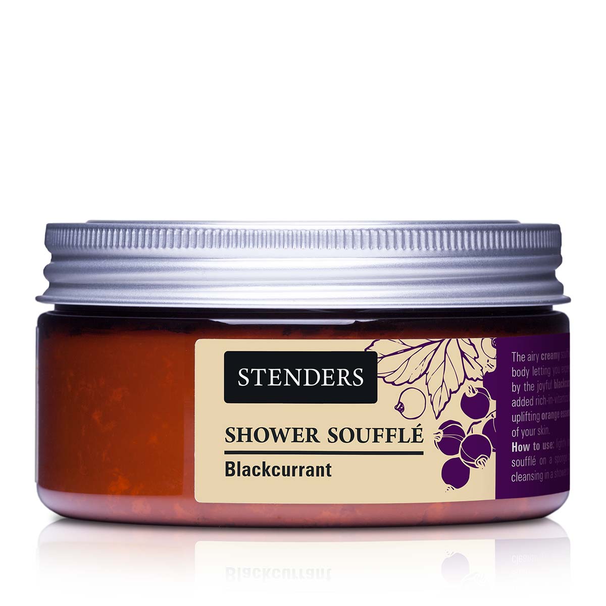 Stenders Черносмородиновый мусс для душа, 110 гBSSF001 Stenders Черносмородиновый мусс для душа, 110 гBSSF001Благодаря воздушной пене мусс нежно очистит кожу тела и подарит ей приятный аромат ягод черной смородины. Для красоты кожи мы добавили богатый витаминами экстракт черной смородины и бодрящее апельсиновое эфирное масло.