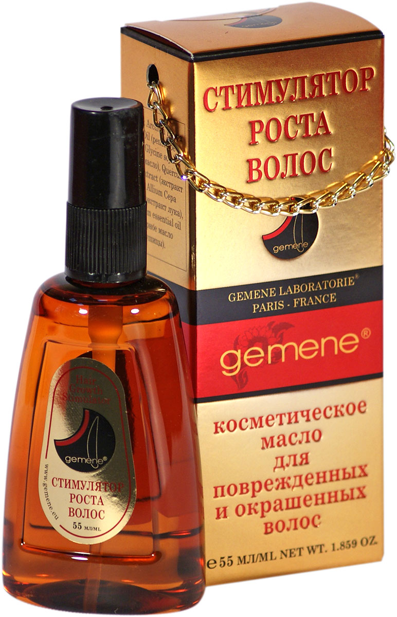 Gemene Масло косметическое Стимулятор роста волос, для поврежденных и окрашенных волос, 55 мл4751006756311 Gemene Масло косметическое Стимулятор роста волос, для поврежденных и окрашенных волос, 55 мл4751006756311Назначение комплекса – создание и поддержание условий для активного восстановления травмированных и ослабленных волос. Система масел и экстрактов создает и укрепляет естественную структуру здоровых волос, быстро возвращает натуральный блеск и шелковистость. Стимулирует интенсивный рост волос,защищает волосы от сухости и ломкости.