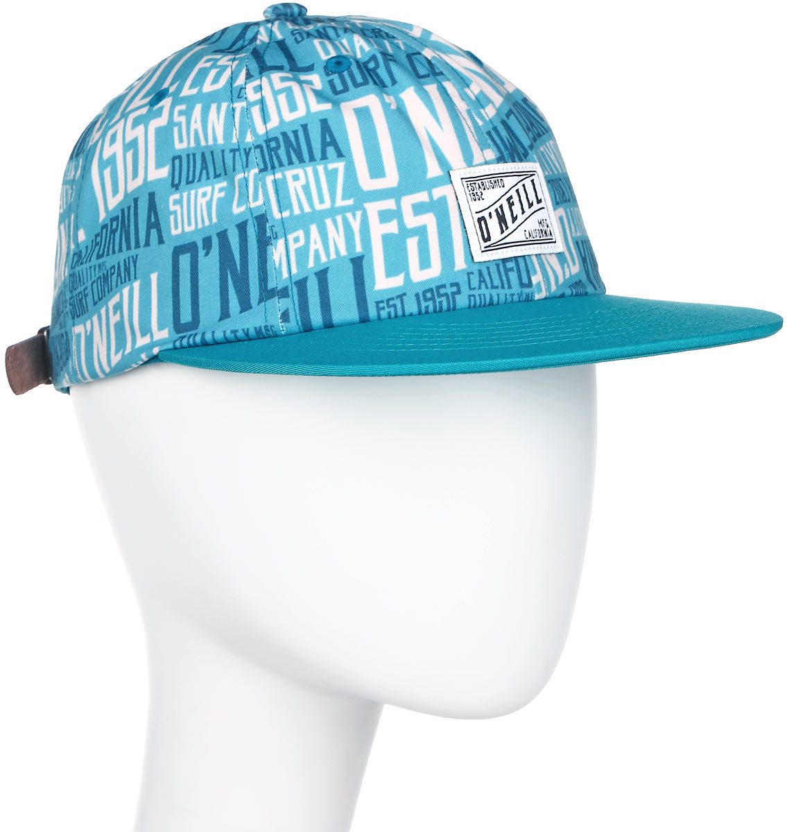 Бейсболка мужская ONeill Bm Manresa Cap, цвет: бирюзовый. 7A4122-6900. Размер универсальный7A4122-6900 Бейсболка мужская ONeill Bm Manresa Cap, цвет: бирюзовый. 7A4122-6900. Размер универсальный7A4122-6900Бейсболка ONeill станет незаменимым аксессуаром в летний сезон. Модель защитит голову от перегрева, а глаза от яркого света. Бейсболка имеет 6-панельный дизайн и плоский козырек. Верх выполнен из 100% полиэстера, а козырек отделан тканью из хлопка с добавлением полиэстера. Модель дополнена надписями и нашивкой спереди. Размер регулируется с помощью специального ремешка сзади.