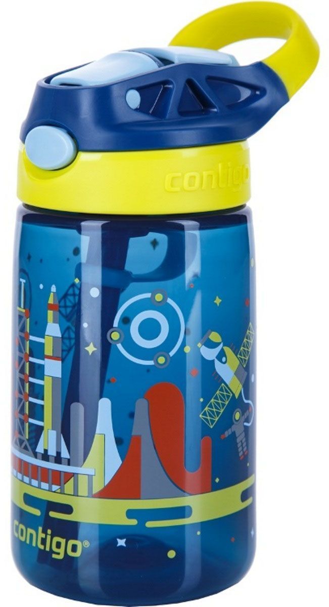 Contigo Детская бутылочка для воды Gizmo Flip цвет синий 420 млcontigo0742 Contigo Детская бутылочка для воды Gizmo Flip цвет синий 420 млcontigo0742Детская бутылочка для воды Contigo Gizmo Flip - это важный аксессуар для ребенка, который позволит аккуратно пить воду, не промочив одежду или салон автомобиля. Удобный выдвижной носик обеспечивает гигиеничность и быстроту доступа к любимому напитку вашего ребенка. Он открывается при нажатии на специальную кнопку на крышке бутылочки. С помощью специальной ручки малыш получит возможность с удобством носить её, а также вешать на рюкзак, пояс или спортивный тренажер. Бутылочка изготовлена из экологически чистого пластика, который не содержит в своём составе Бисфенол А, не впитывает запахи и обладает защитой от окрашивания. Удобная поилка с крышкой-непроливайкой Autospout в дополнение к эргономичной форме и яркой расцветке делают данную бутылку незаменимой в дороге.