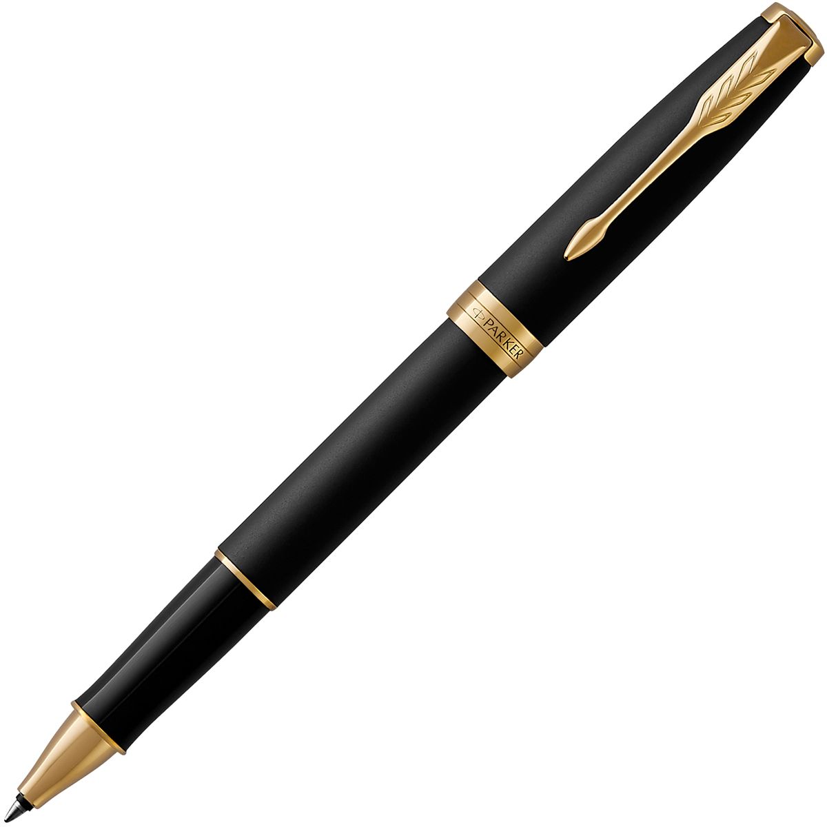 Parker Ручка-роллер Sonnet Matte Black GTPARKER-1931518 Parker Ручка-роллер Sonnet Matte Black GTPARKER-1931518Материал корпуса: латунь.Покрытие корпуса: Матовый черный лак с сатиновым эффектом.Материал отделки деталей корпуса: позолота 23К, Торец ручки: латунь, позолота. Зажим колпачка: сталь, позолота. Кольцо: латунь, позолота. Зона захвата: пластик.Способ подачи стержня: с колпачком.Сделано во Франции.Аналог PARKER-S0817970