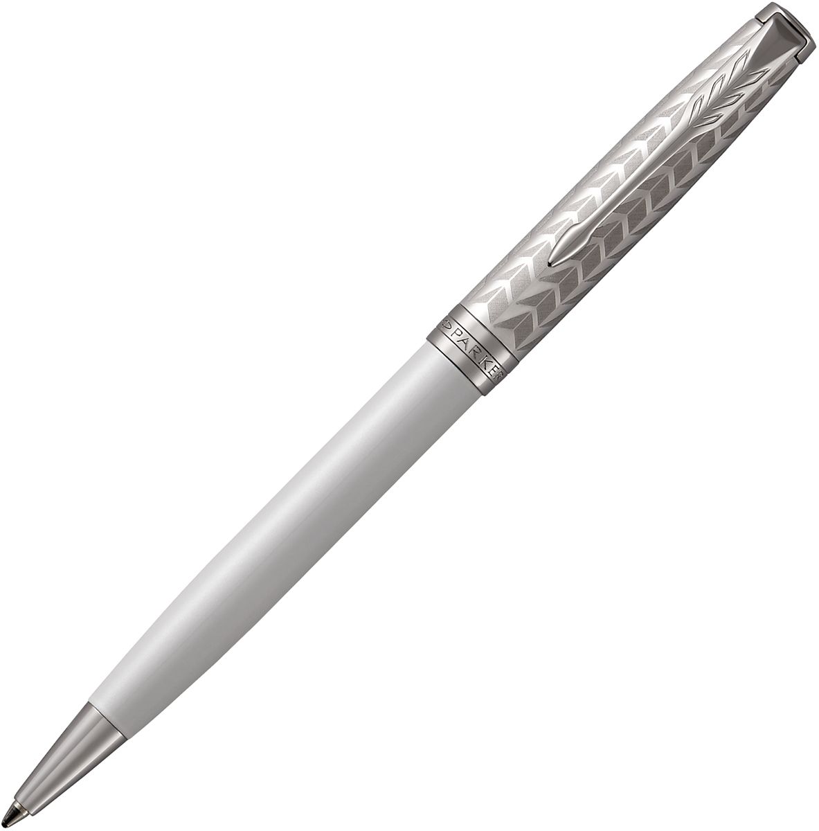 Parker Ручка шариковая Sonnet Metal & Pearl CTPARKER-1931550 Parker Ручка шариковая Sonnet Metal & Pearl CTPARKER-1931550Материал корпуса : Латунь, покрытая жемчужным переливающимся глянцевым лаком.Колпачок:Нержавеющая сталь с рисунком,выполненным методомлазерной гравировки.Отделка корпуса:Жемчужный переливающийся глянцевый лак на корпусе и нержавеющая сталь с рисунком, выполненным методом лазерной гравировки на колпачке.Отделка деталей: палладий.Торец ручки:Латунь, покрытая палладием.Зажим колпачка:Сталь, покрытая палладием.Зона захвата: отполированная сталь.Способ подачи стержня: Поворотный.Сделано во Франции.Аналог PARKER-S0947340