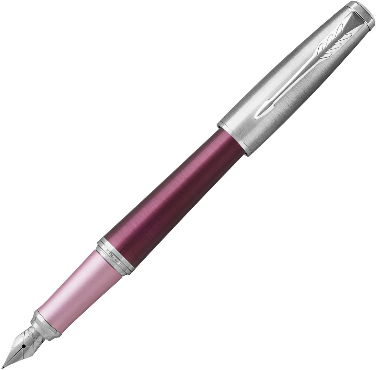 Parker Ручка перьевая Urban Premium Dark PurplePARKER-1931567 Parker Ручка перьевая Urban Premium Dark PurplePARKER-1931567Материал корпуса: Анодированный алюминий темно-пурпурного цвета с круговой полировкой, розовая зона захвата. Колпачок из хромированной латуни.Покрытие корпуса: Анодированный алюминий темно-пурпурного цвета с круговой полировкой, розовая зона захвата. Материал отделки деталей корпуса: хромированная нержавеющая сталь.Перо: Нержавеющая сталь.Способ подачи стержня: колпачок.Вложение: 1 синий картридж.Сделано в Китае.Аналог PARKER-S0949260