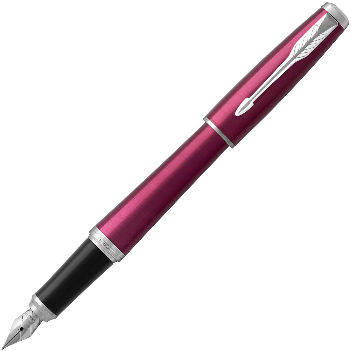 Parker Ручка перьевая Urban Vibrant Magenta CTPARKER-1931599 Parker Ручка перьевая Urban Vibrant Magenta CTPARKER-1931599Parker - классика с современным оттенком. Этот культовый бренд отличается неугасаемым стремлением к совершенству. Уже на протяжении столетия он имеет отличную репутацию и ассоциируется с канцелярскими изделиями исключительно высокого качества, подчеркивая тем самым верность традициям, надежность, элегантность, стиль и желание привносить новое в свои образцы. Ручка перьевая Parker-сочетание неповторимого дизайна и прекрасного исполнения. Этот аксессуар станет элитным и статусным презентом для коллег, друзей, а также настоящим украшением любого рабочего стола. Корпус выполнен из латуни с пластиковой зоной захвата с отделкой из хромированной нержавеющей стали. Покрытие корпуса: глянцевый лак. Перо выполнено из нержавеющей стали.Способ подачи стержня: колпачок.Вложение: 1 синий картридж.