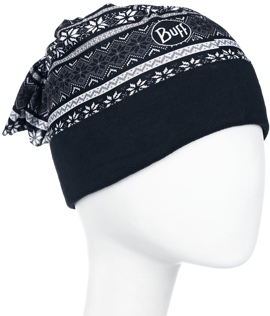 Бандана Buff Polar Active Snowflakes Black Polartec, цвет: черный. 101111/41855. Размер 53/62 см101111/41855 Бандана Buff Polar Active Snowflakes Black Polartec, цвет: черный. 101111/41855. Размер 53/62 см101111/41855Теплая бандана-шарф из серии Polar Buff. Polar Buff - это бандана-труба из серии Original Buff, пришитая к цилиндру из Polartec Classic Fleece 100. В холодную погоду Polar Buff поддерживает нормальную температуру тела и предотвращает потерю тепла, благодаря комбинации микрофибры и Polartec. Благодаря своей универсальности, функциональности и практичности Polar Buff завоевал огромную популярность среди людей, ее можно использовать как шапку, шарф, бандану на лицо и уши, балаклаву, маску. Неотъемлемая часть зимней одежды, подходит для любой активности в холодное время года.