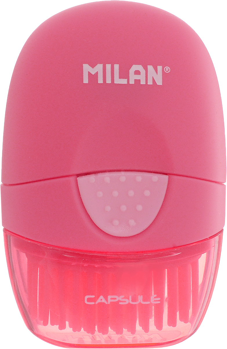 Milan Ластик с щеточкой Capsule овальный цвет розовый