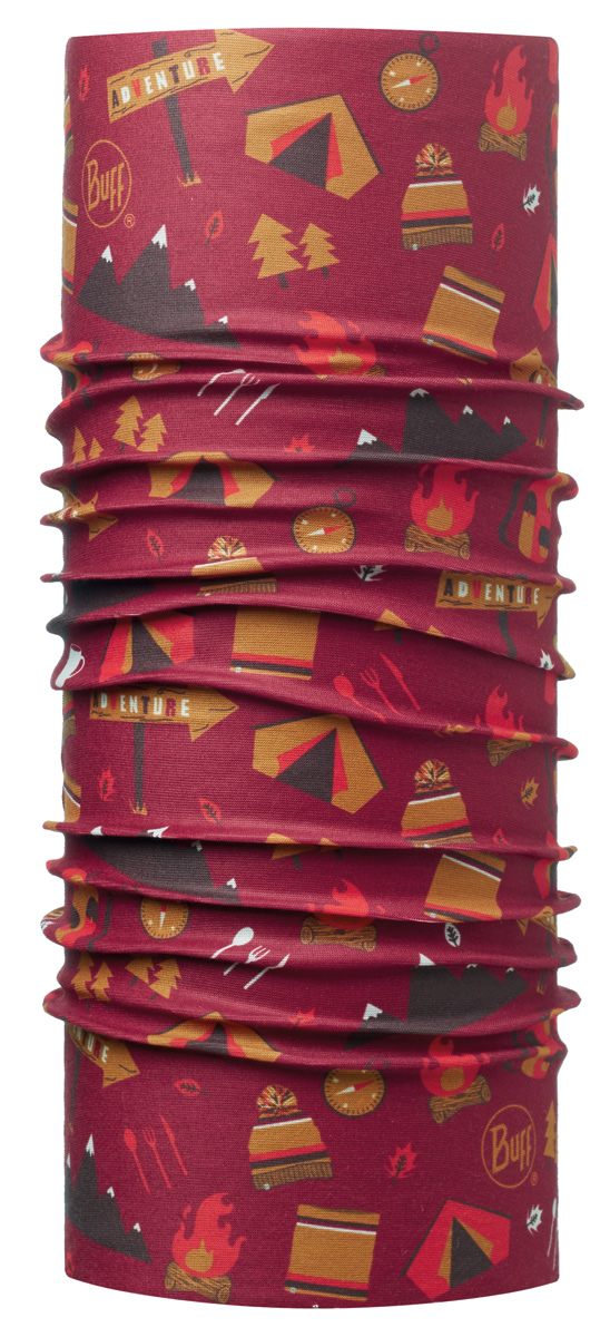Бандана Buff Original Junior Adventure Grana-Grana-Standard, цвет: красный. 113392.427.10.00. Размер универсальный113392.427.10.00 Бандана Buff Original Junior Adventure Grana-Grana-Standard, цвет: красный. 113392.427.10.00. Размер универсальный113392.427.10.00Buff - это оригинальные, мультифункциональные, бесшовные головные уборы - удобные и комфортные для любого вида активного отдыха и спорта. Оригинальные, потому что Buff был и является первым в мире брендом мультифункциональных, бесшовных и универсальных головных уборов. Мультифункциональные, потому что их можно носить самыми разными способами: как шарф, как шапку, как балаклаву, косынку, бандану, маску, напульсник и многими другими - решает Ваша фантазия! Универсальный головной убор, который можно носить более чем двенадцатью способами, который можно использовать при занятии любым видом спорта, езде на велосипеде и мотоцикле, катаясь или бегая на лыжах, и даже как аксессуар в городской одежде. Бесшовные, благодаря эластичности, позволяющей использовать эти головные уборы как угодно и не беспокоиться о том, что кожа может быть натерта или раздражена швами.