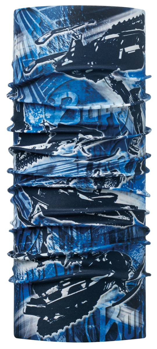 Бандана Buff Original Junior Jump Blue-Blue-Standard, цвет: синий. 113395.707.10.00. Размер универсальный113395.707.10.00 Бандана Buff Original Junior Jump Blue-Blue-Standard, цвет: синий. 113395.707.10.00. Размер универсальный113395.707.10.00Buff - это оригинальные, мультифункциональные, бесшовные головные уборы - удобные и комфортные для любого вида активного отдыха и спорта. Оригинальные, потому что Buff был и является первым в мире брендом мультифункциональных, бесшовных и универсальных головных уборов. Мультифункциональные, потому что их можно носить самыми разными способами: как шарф, как шапку, как балаклаву, косынку, бандану, маску, напульсник и многими другими - решает Ваша фантазия! Универсальный головной убор, который можно носить более чем двенадцатью способами, который можно использовать при занятии любым видом спорта, езде на велосипеде и мотоцикле, катаясь или бегая на лыжах, и даже как аксессуар в городской одежде. Бесшовные, благодаря эластичности, позволяющей использовать эти головные уборы как угодно и не беспокоиться о том, что кожа может быть натерта или раздражена швами.