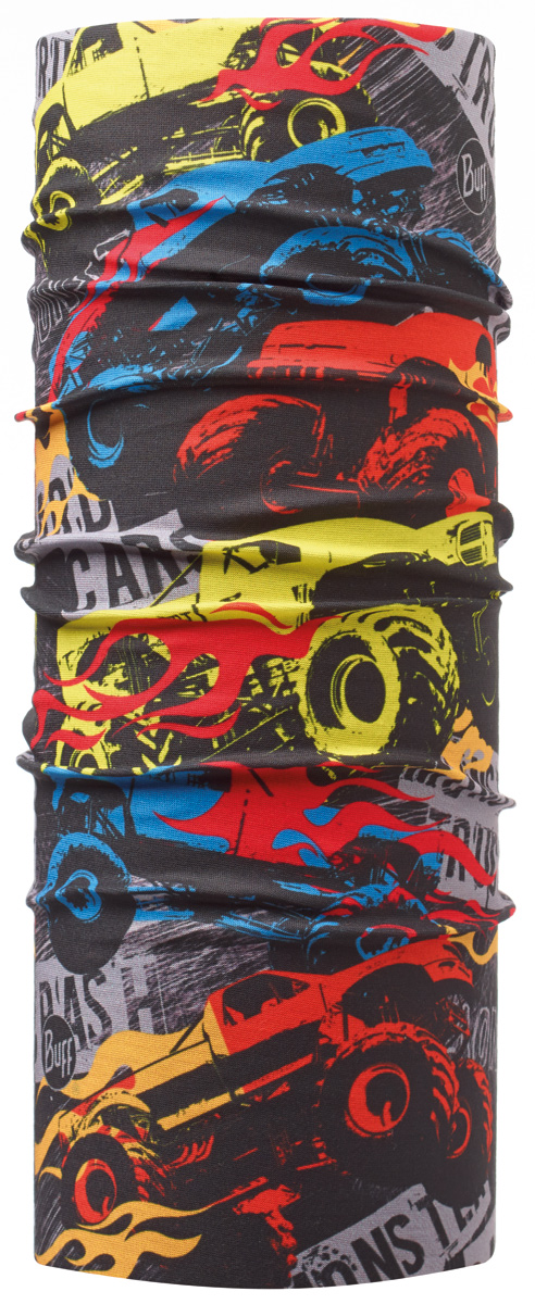 Бандана Buff Original Monster Truck, цвет: синий. 111391.00. Размер универсальный111391.00 Бандана Buff Original Monster Truck, цвет: синий. 111391.00. Размер универсальный111391.00Buff - это оригинальные, мультифункциональные, бесшовные головные уборы - удобные и комфортные для любого вида активного отдыха и спорта. Оригинальные, потому что Buff был и является первым в мире брендом мультифункциональных, бесшовных и универсальных головных уборов. Мультифункциональные, потому что их можно носить самыми разными способами: как шарф, как шапку, как балаклаву, косынку, бандану, маску, напульсник и многими другими - решает Ваша фантазия! Универсальный головной убор, который можно носить более чем двенадцатью способами, который можно использовать при занятии любым видом спорта, езде на велосипеде и мотоцикле, катаясь или бегая на лыжах, и даже как аксессуар в городской одежде. Бесшовные, благодаря эластичности, позволяющей использовать эти головные уборы как угодно и не беспокоиться о том, что кожа может быть натерта или раздражена швами. Размер (обхват головы): 50-55 см.