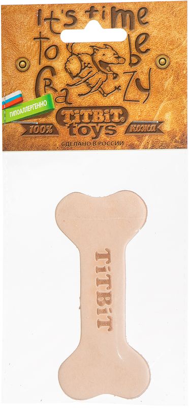 Игрушка Titbit Косточка, для собак, длина 10 см006894 Игрушка Titbit Косточка, для собак, длина 10 см006894Игрушка Titbit выполнена из 100% натуральной кожи российского производства без красителей. Гипоаллергенна. Способствует очищению зубов вашего питомца от налета, укреплению десен и снижению риска образования зубного камня. Идеальна при прорезывании зубов. Доставит вашему питомцу много приятных и веселых игровых минут. Подходит для собак любого возраста. При случайном проглатывании кусочки выводятся, не причиняя вреда организму. Не предназначена в пищу. Уход: изделие не требует специального ухода. Стирка запрещена. Разрешена сухая и влажная чистка мягкой тканью.