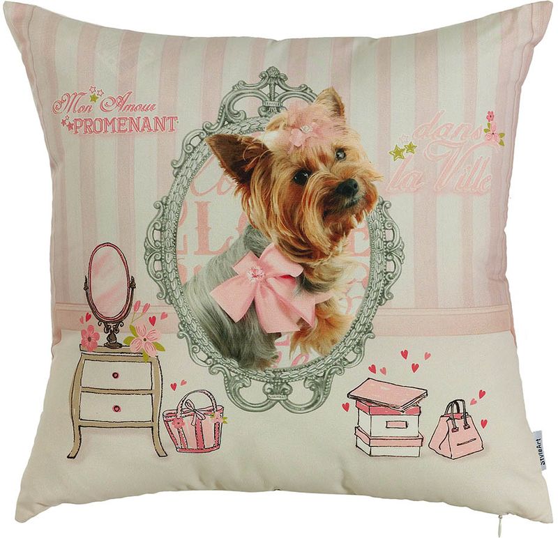 Наволочка декоративная Apolena Cats & Dogs, 45 х 45 см. P502-8997/1P502-8997/1 Наволочка декоративная Apolena Cats & Dogs, 45 х 45 см. P502-8997/1P502-8997/1Стильная декоративная наволочка с рисунком Apolena выполнена из хлопковой ткани. Она придаст индивидуальность вашему интерьеру за счет оригинального дизайна. Наволочка имеет потайную молнию для внутренней подушки из экофайбера. Рекомендуется деликатная стирка и глажение с изнаночной стороны на среднем режиме.