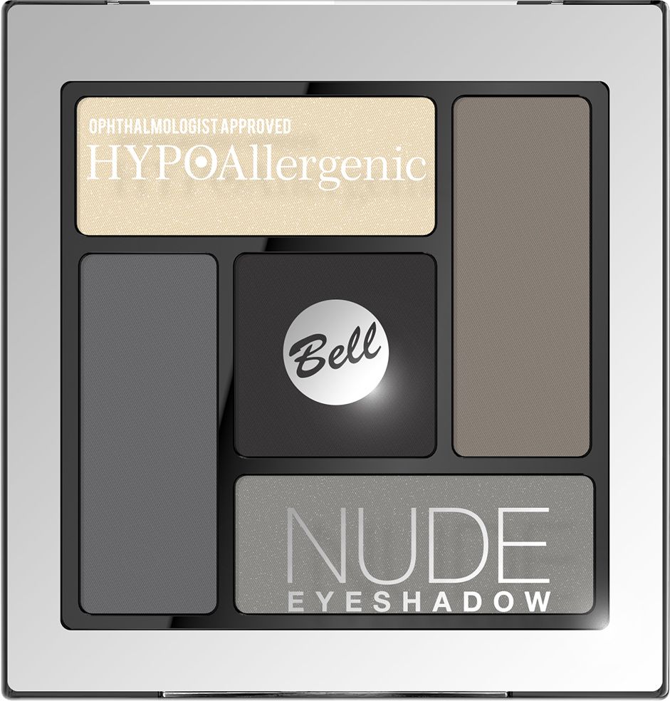 Bell Hypoallergenic Тени для век сатиново-кремовые Nude Eyeshadow, Тон №02