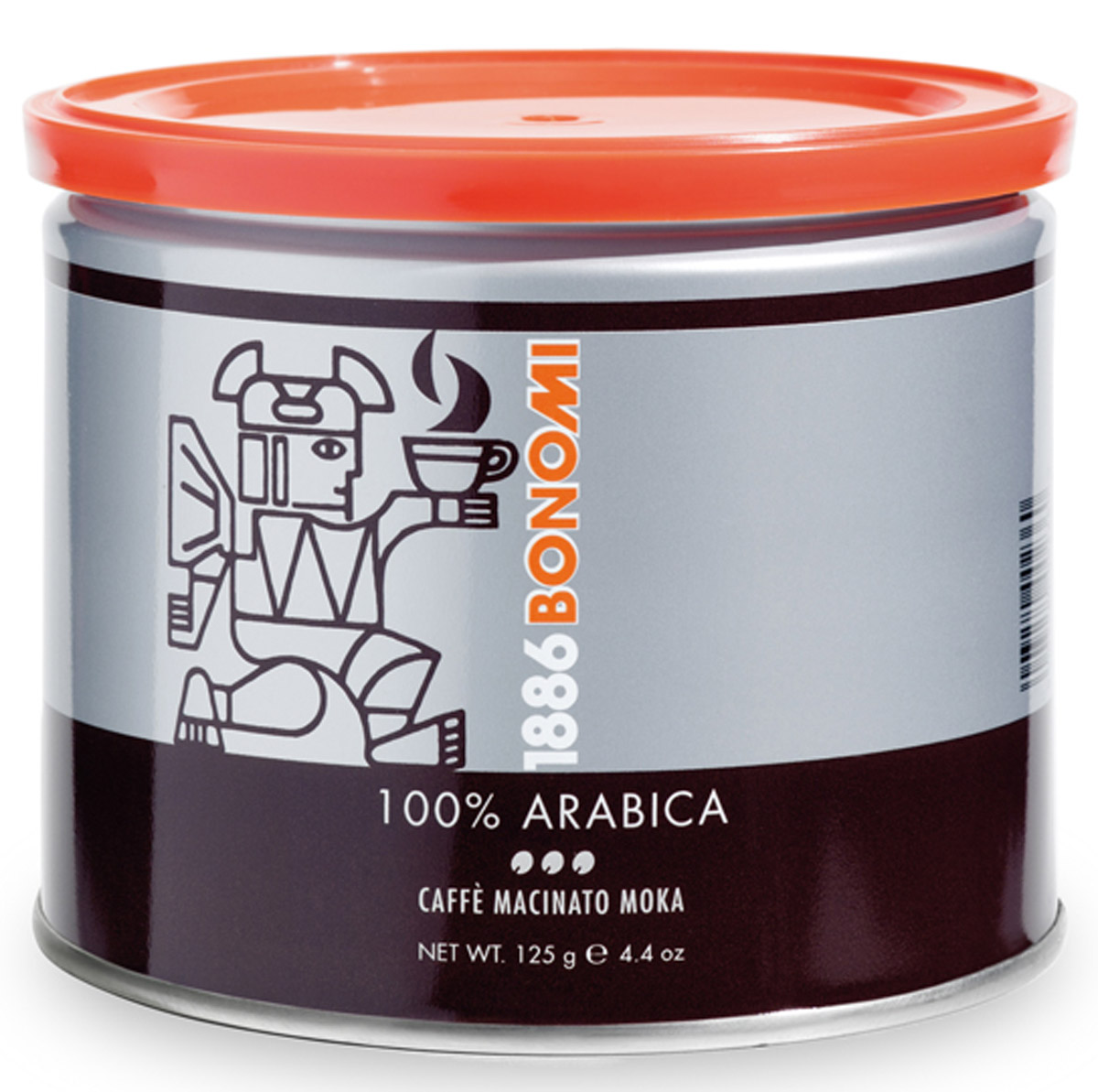 Bonomi 100% Arabica кофе молотый, 125 гCBNM00-000012 Bonomi 100% Arabica кофе молотый, 125 гCBNM00-000012Сделано из лучших в мире сортов арабики, одна из старейших традиционных смесей Бономи. Обжарка темная, превосходный баланс горчинки и кислинки. Производство Италия.