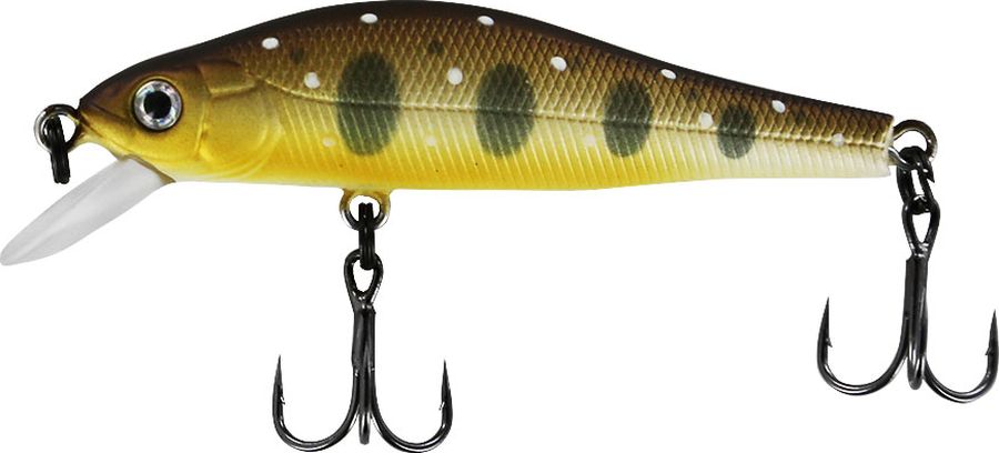 Воблер Tsuribito Jerkbait F-SR, цвет 090, 50 мм50426 Воблер Tsuribito Jerkbait F-SR, цвет 090, 50 мм50426Многим уже знаком 8 сантиметровый брат этого воблера, который очень эффективно ловит щуку. Младший брат, с размером 5 сантиметров, отлично привлекает небольшую щуку, и в то же время, прекрасно соблазняет окуня, язя и голавля, что позволяет одной приманкой облавливать практически все небольшие водоёмы.