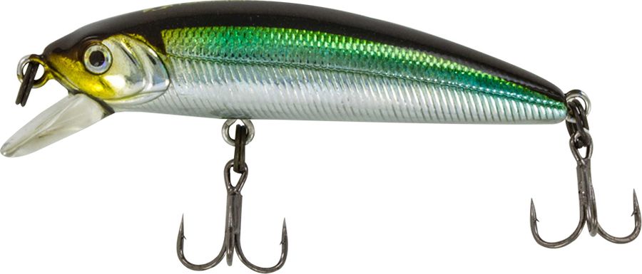 Воблер Tsuribito Minnow SS, цвет 005, 35 мм70594 Воблер Tsuribito Minnow SS, цвет 005, 35 мм70594Ну, кто не знает цурибитовские хиты? Dead Minnow, Pencil 47, Jerkbait, Deep Shaker, крэнки…Пришло время знакомиться с новинками. Три подгруппы линейки Tsuribito Minnow в размерах 35 мм., 42 мм., 50 мм. С этим именем были воблеры от 60 мм и больше (60, 80, 95, 110, 130 мм.). Теперь же семейство приросло меньшими форматами.У этих малышек почти крэнковой отчетливость движений! Что же до самих воблеров Tsuribito Minnow 35, то выполнены они, конечно же, с большой ответственностью, деталировкой, да и на цвета пожаловаться никак нельзя.У этих малышек почти крэнковой отчетливость движений! Что же до самих воблеров Tsuribito Minnow 35, то выполнены они, конечно же, с большой ответственностью, деталировкой, да и на цвета пожаловаться никак нельзя.Один нюанс, на который как-то следует обратить внимание – это маленькие тройники Owner. К качеству нет никаких претензий. Но нужно понимать, что физиология рыб – штука важная, размер и форма рта, губастость или строение челюстей, по-разному будут контактировать с тройниками. Так что в некоторых случаях может и имеет смысл заранее переоснащать Tsuribito Minnow 35 на хорошие одинарники. Ллюбители ультралайта точно будут в восторге от Tsuribito Minnow 35.