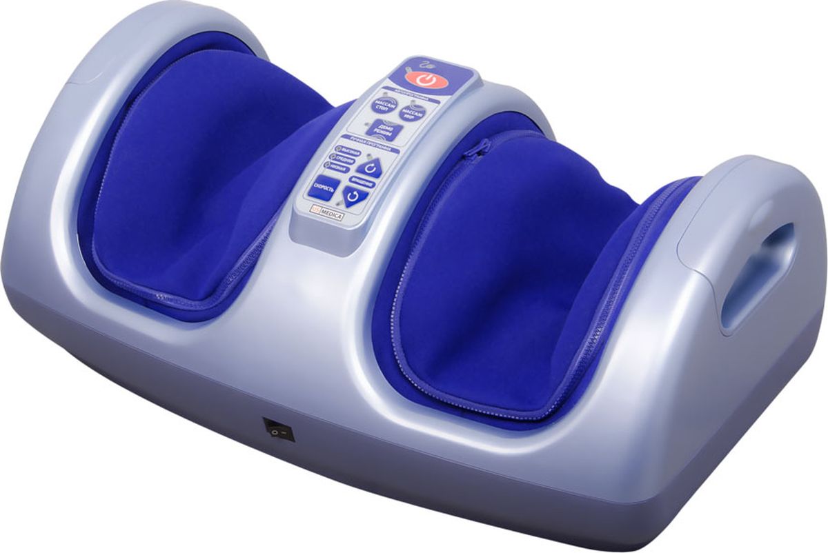 Массажер для ног US Medica Angel Feet NF397 Массажер для ног US Medica Angel Feet NF397Массажер для ног US Medica Angel Feet NF прорабатывает не только Ваши стопы, но еще и икроножные зоны, что поможет устранить венозный застои в области икр и улучшить кровоток в венах. Кроме того этот массажер так же можно использовать для массажа рук - Вы можете проработать кисти и предплечья. Подстроится под любой размер ноги.2 автоматических режима массажаВозможность выбора скорости и направления вращения роликов во время ручного режима массажа2 направления вращения массажных роликов3 скорости вращения массажных роликовАвтоматическийтаймер: 15 минутДополнительная пара сменных чехлов