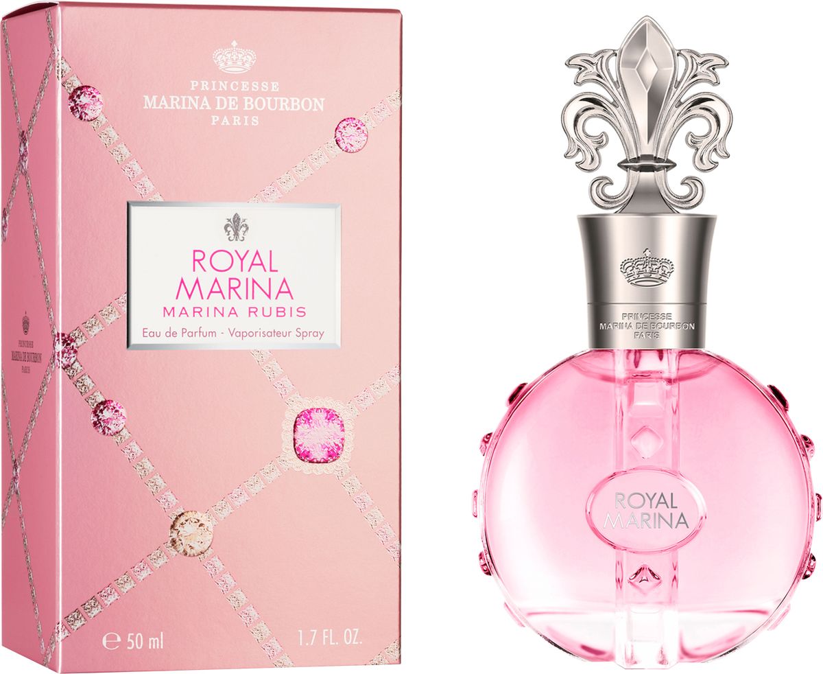 Princesse Marina De Bourbon Paris Royal Marina - Marina Rubis Парфюмерная вода 50 мл2702MB Princesse Marina De Bourbon Paris Royal Marina - Marina Rubis Парфюмерная вода 50 мл2702MBФЛАКОН: Pаспространяя вокруг изысканный аромат, изящный и великолепный, словно рубиновый наряд, она держится по-королевски, оставляя после себя соблазнительный элегантный шлейф. Утонченный флакон, гармоничный и роскошный, инкрустирован тонко ограненными драгоценными камнями и печатью Royal Marina. Флакон увенчан колпачком в форме геральдической лилии, что делает его еще более желанным сокровищем династии. Его прозрачность акцентирует внимание на чистоте и нежности аромата. АРОМАТ: Всего несколько капель Royal Marina Rubis заставят вас почувствовать дрожащие ноты этого удивительного незабываемого аромата. Базой аромата являются Роза и белые ноты Мимозы и Жасмина, сочетающиеся с сияющей комбинацией игристых пикантных Фруктовых нот и основанием из Янтаря и Сандалового дерева. Легкомысленный, цветочный и чувственный Royal Marina Rubis - это захватывающий аромат для деликатной женщины, которая стремится продемонстрировать свой шарм и женственность.