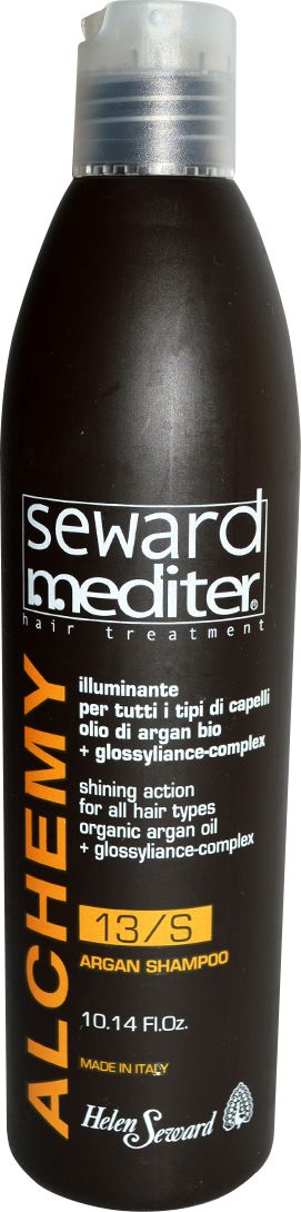 Helen Seward Alchemy Shampoo 13/S Аргановый шампунь для всех типов волос, 300 мл1301 Helen Seward Alchemy Shampoo 13/S Аргановый шампунь для всех типов волос, 300 мл1301Нежно очищает, полностью удаляя загрязнение. Делает волосы гладкими, усиливая естественное сияние. Сохраняет мягкость и делает волосы более гладкими. Увлажняет и укрепляет волосы, восстанавливает их структуру. Делает волосы более прочными.