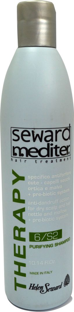 Helen Seward Purifying Shampoo 6/S2 Шампунь против перхоти для сухой кожи головы, 300 мл692 Helen Seward Purifying Shampoo 6/S2 Шампунь против перхоти для сухой кожи головы, 300 мл692Шампунь от перхоти для сухих волос Helen Seward Purifying Shampoo 6/S2 – инновация в области косметологии, позволяет обеспечить наиболее эффективный уход за жирной кожей головы, склонной к образованию перхоти и сухими поврежденными, окрашенными волосами. Натуральные экстракты мирты и мальвы обеспечивают деликатное очищение и вывод токсинов, без стимуляции сальных желез. Уже после нескольких применений шампуня наблюдается заметный восстанавливающий эффект, волосы становятся гладкими, придается дополнительный объем прическе, снижается образование перхоти. Благодаря приятному запаху и особой текстуре шампуня ощущение свежести сохраняется надолго.